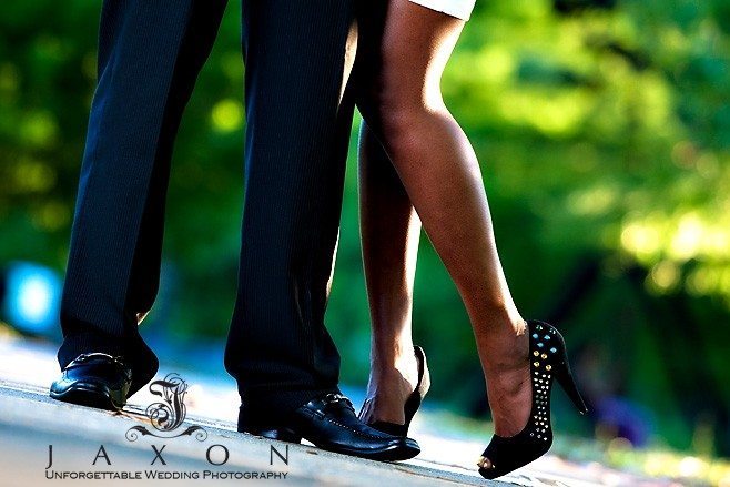 an artistic photography of the couple's shoes | Piedmont Park Engagement | Constance and Jessie