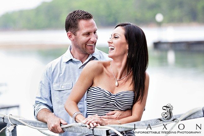 Couple on the dock at Lake Lanier Islands