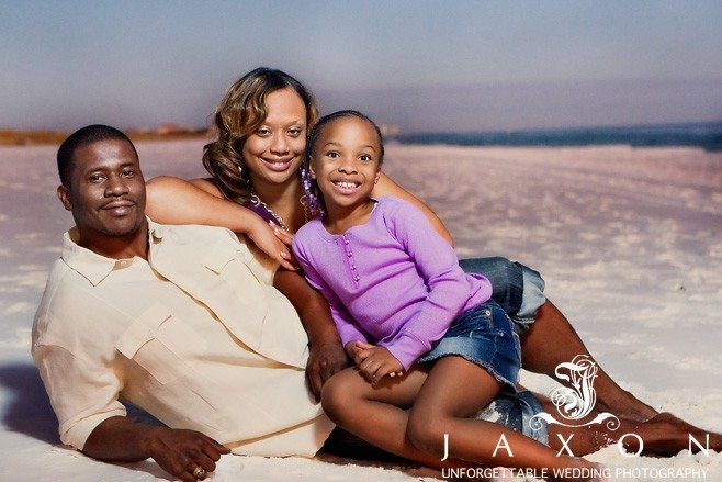 Portrait of family on the beach in Destin Fl