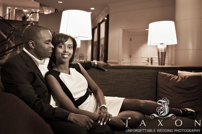 Couple relaxing at the JW Marriott in Buckhead 