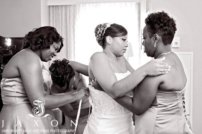 Dressing the bride