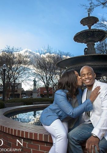 Marietta Square engagement photography session