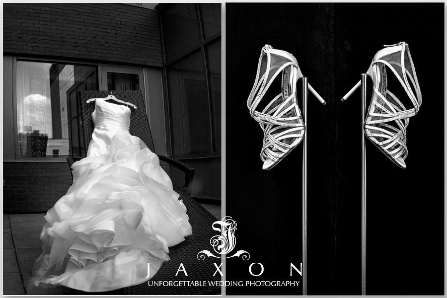 Brides gown and shoes at the Sheraton in Brooklyn, NY |The Riviera Wedding Brooklyn, NY