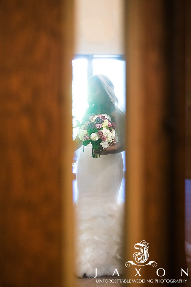 Bride gets ready to enter her wedding ceremony at ATLANTA NORTH SEVENTH-DAY ADVENTIST CHURCH