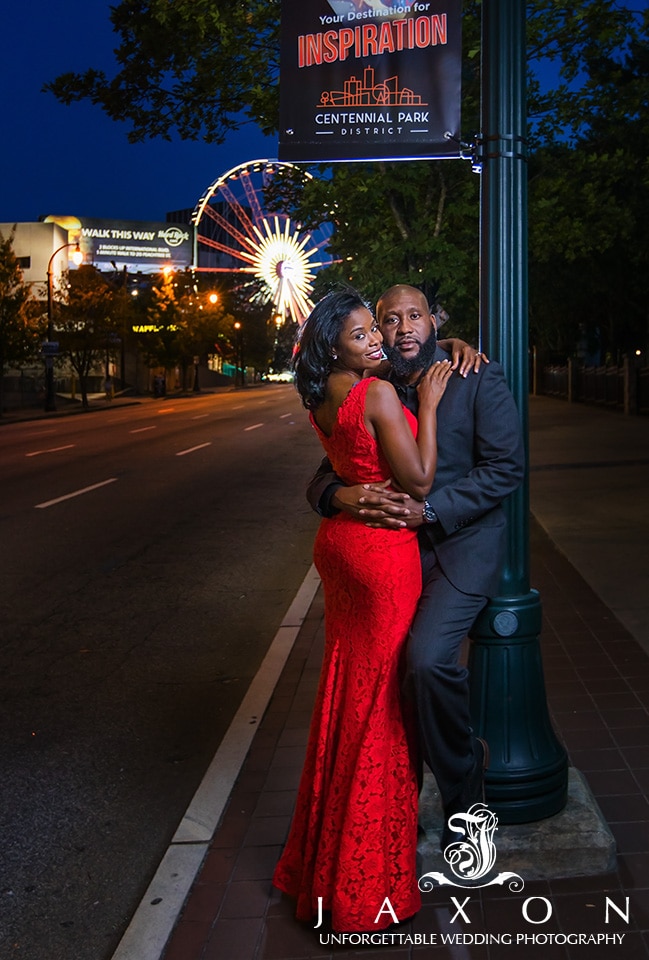 Centennial Olympic Park with Ferris wheel as backdrop