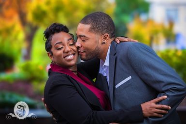 Fall engagement session in downtown Atlanta
