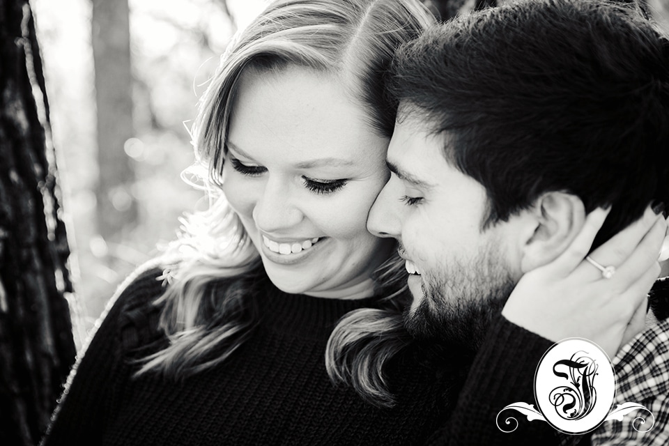 Black and White romantic portrait