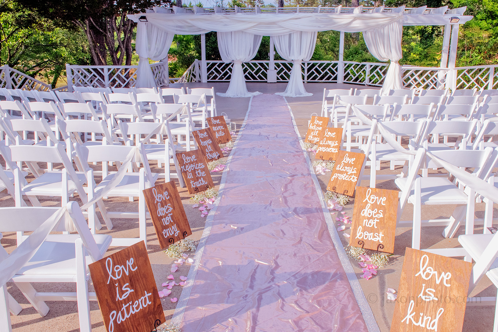 Wedding Wooden Aisle Signs on Hinged Easel